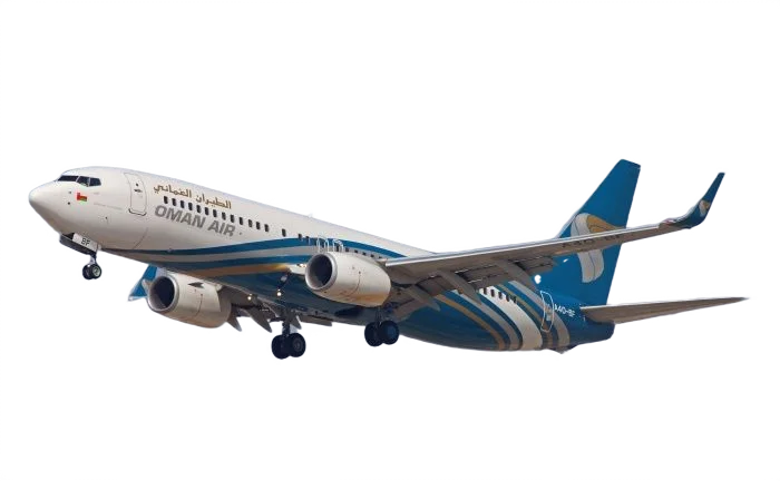 Oman Air aircraft in flight