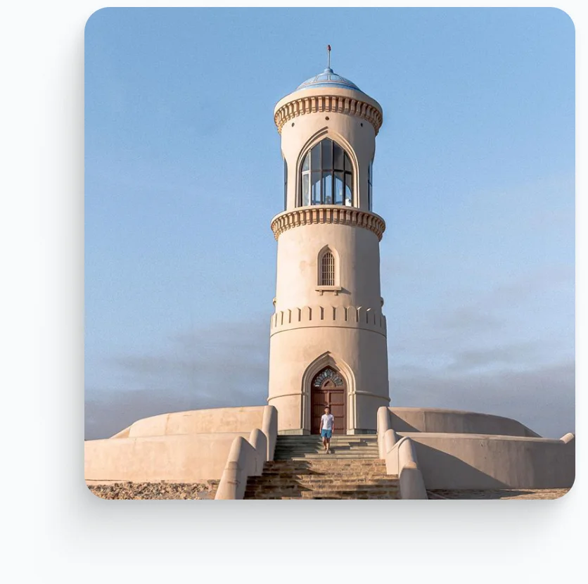 Al Ayjah lighthouse overlooking Sur, Oman